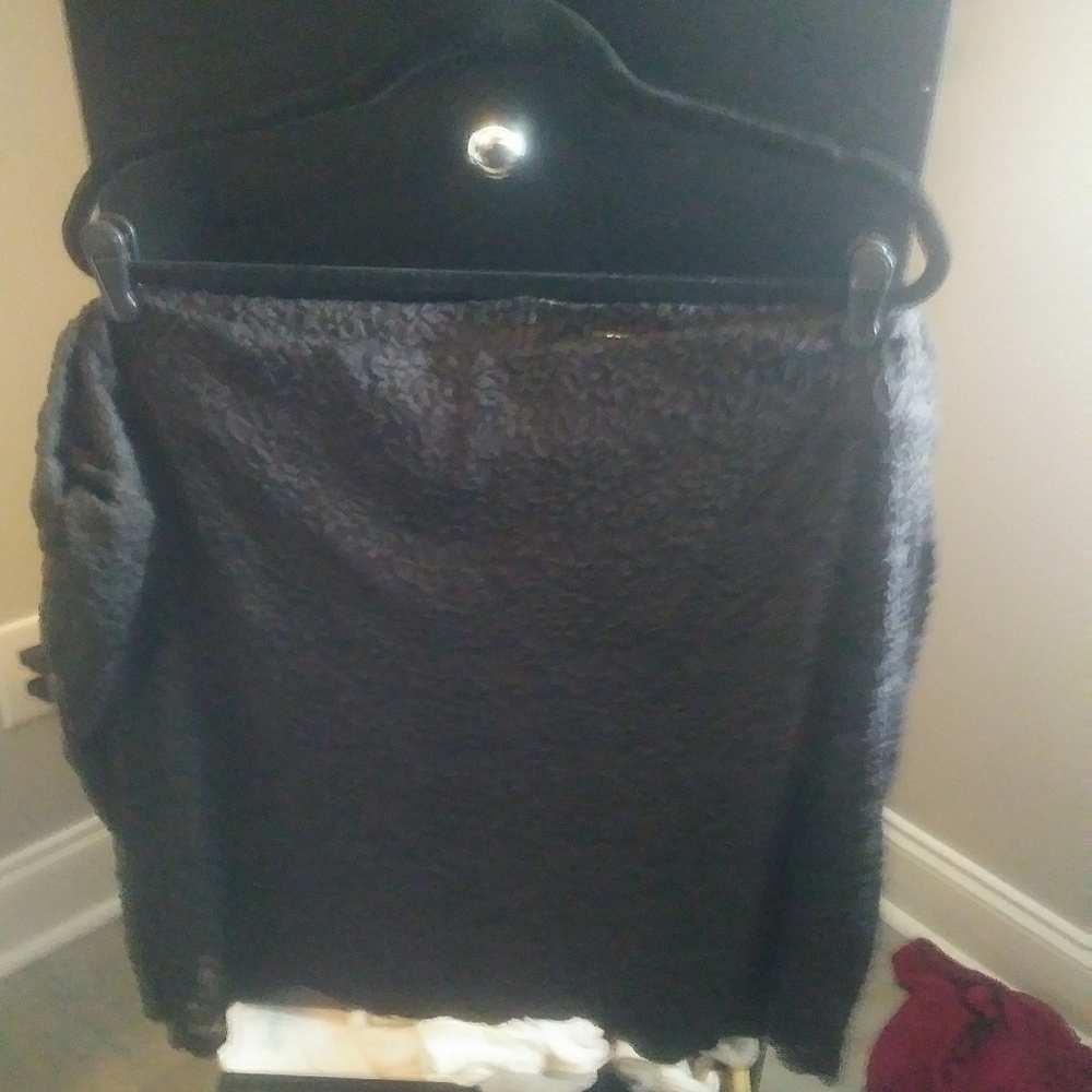 Torrid black lace mini skirt